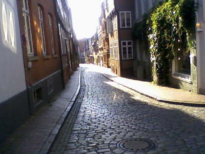 Stade: Eine Gasse in der Altstadt.